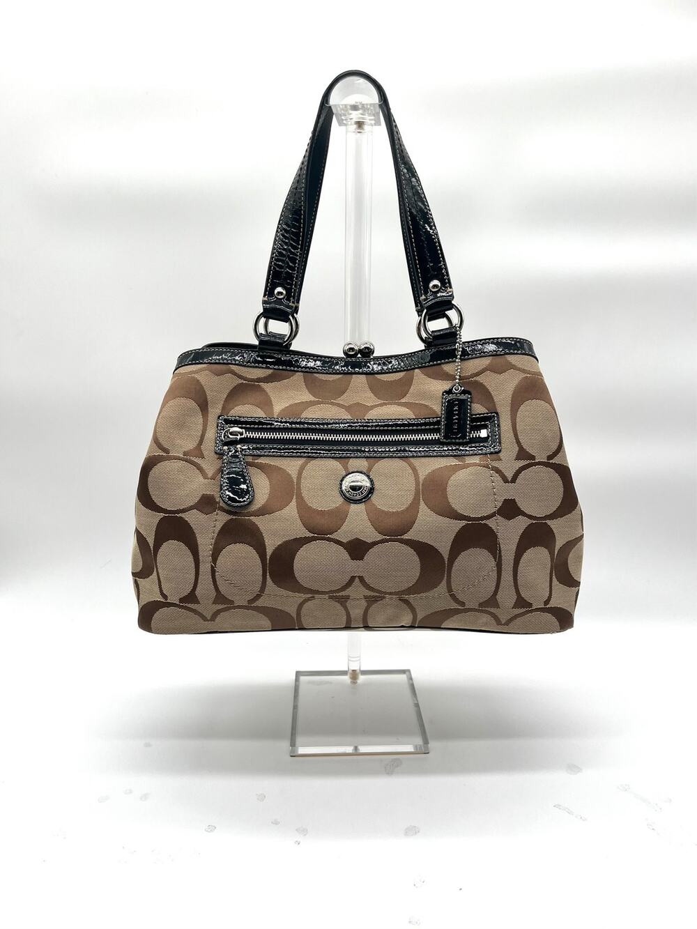 COACH RARE Kisslock Signature Y2K Shoulder Bag, COA INCLUDED